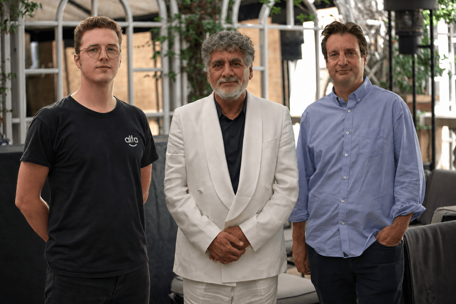 Alfie Whattam (CEO), James Caan CBE, and Ed Godshaw (CTO)